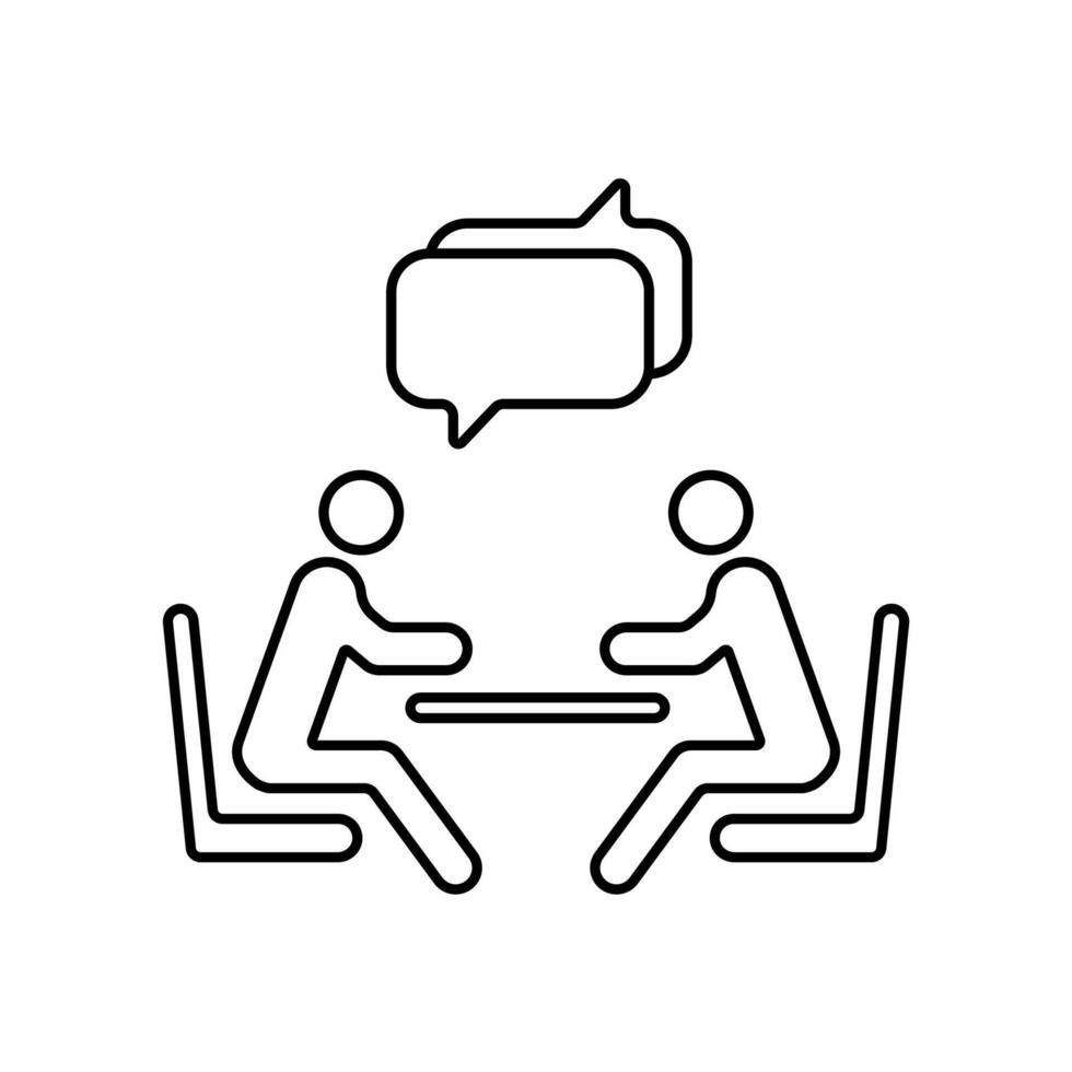 meeting concept line icon. Simple element illustration. meeting concept outline symbol design. vector