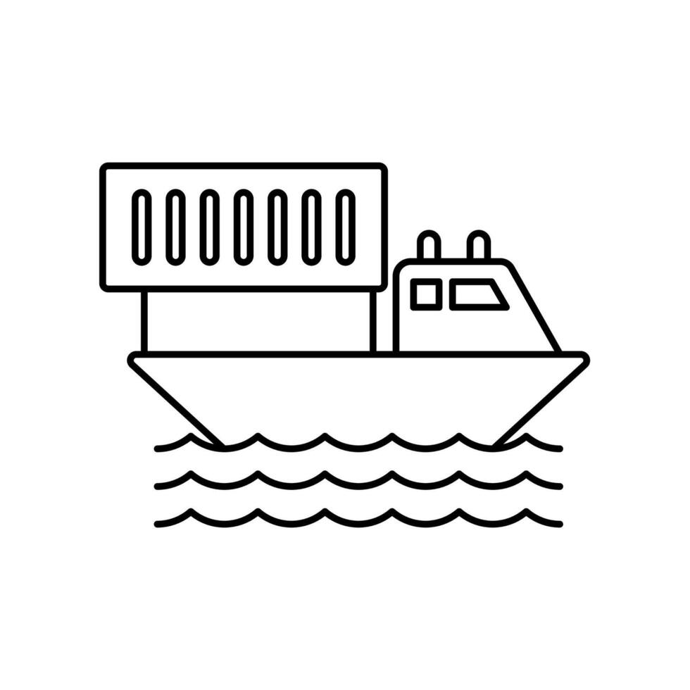 cargo concept line icon. Simple element illustration. cargo concept outline symbol design. vector