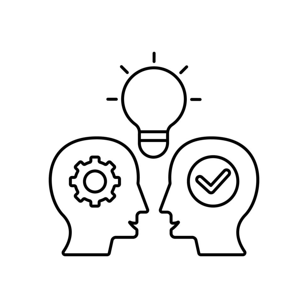 mentoring concept line icon. Simple element illustration. mentoring concept outline symbol design. vector