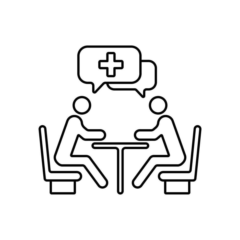 consultation concept line icon. Simple element illustration. consultation concept outline symbol design. vector