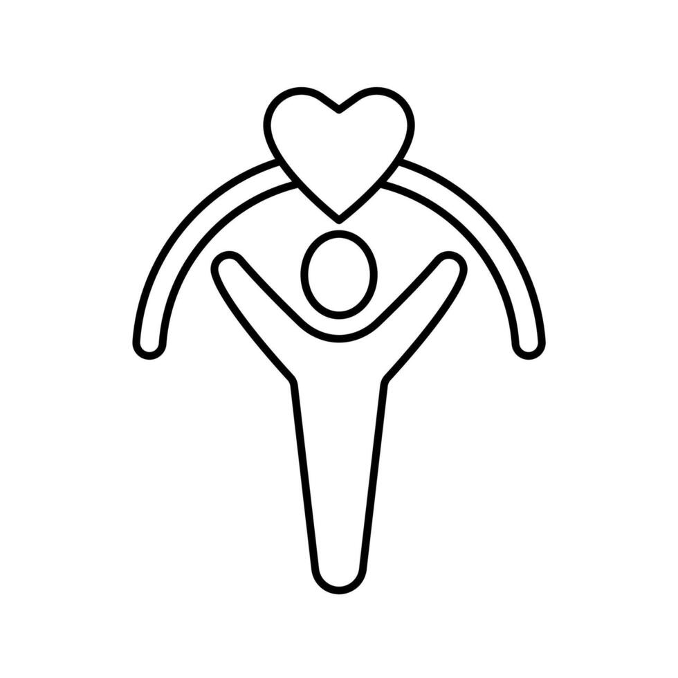 wellness concept line icon. Simple element illustration. wellness concept outline symbol design. vector