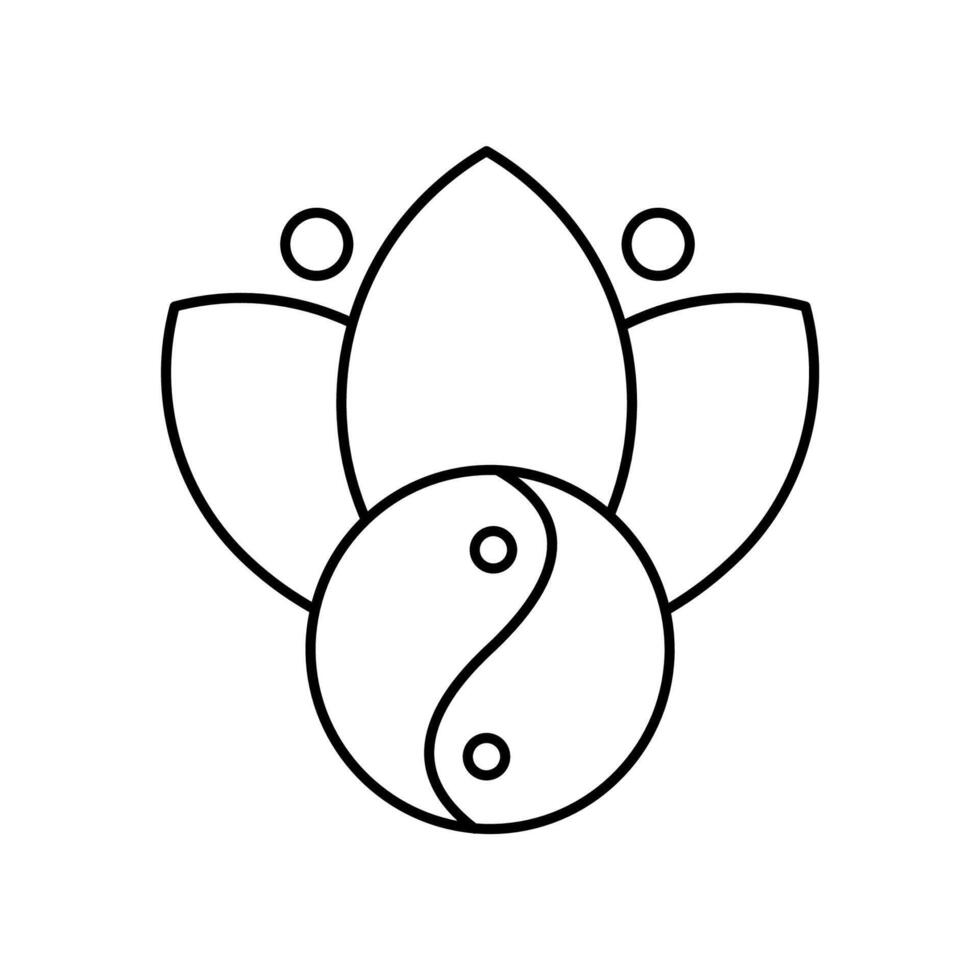 tai chi concept line icon. Simple element illustration. tai chi concept outline symbol design. vector