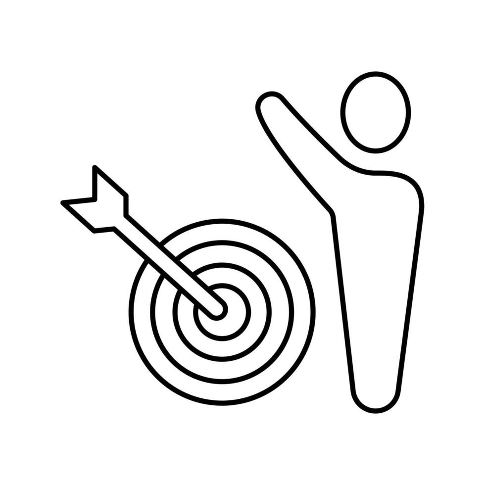 achievable goals concept line icon. Simple element illustration. achievable goals concept outline symbol design. vector