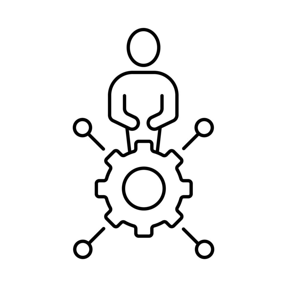 skill building concept line icon. Simple element illustration. skill building concept outline symbol design. vector