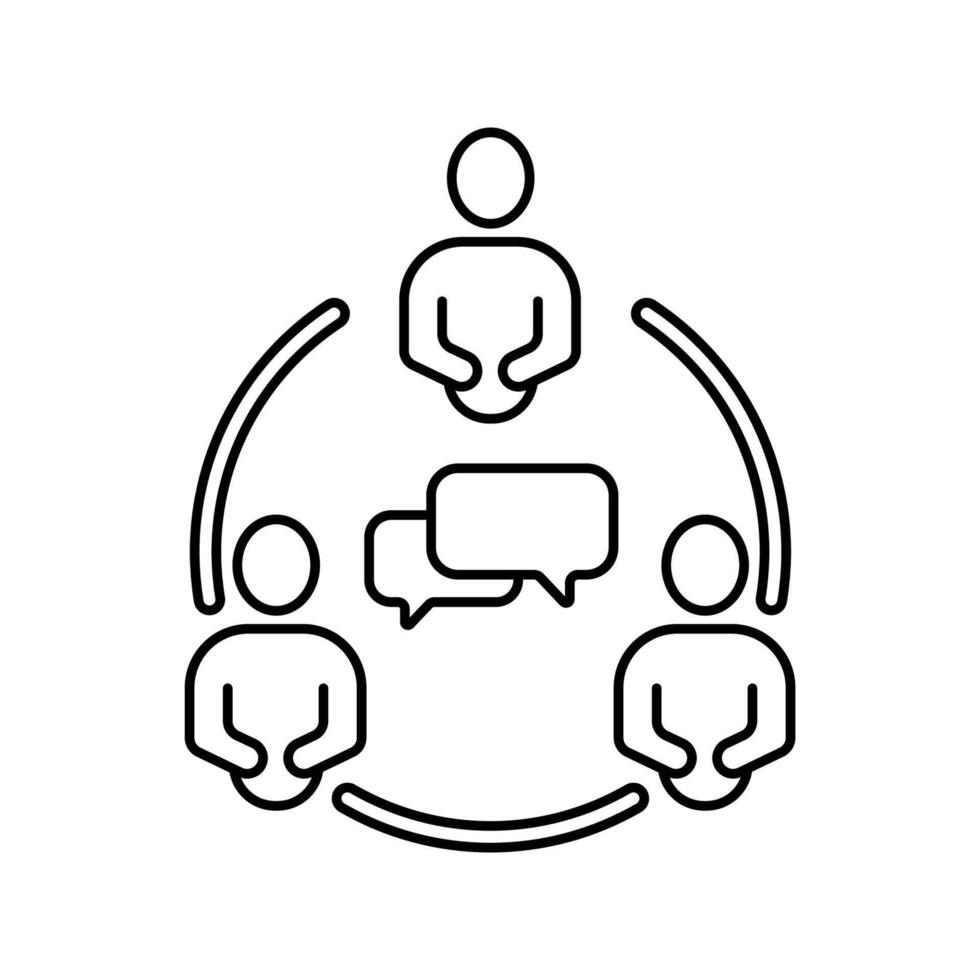 group concept line icon. Simple element illustration. group concept outline symbol design. vector