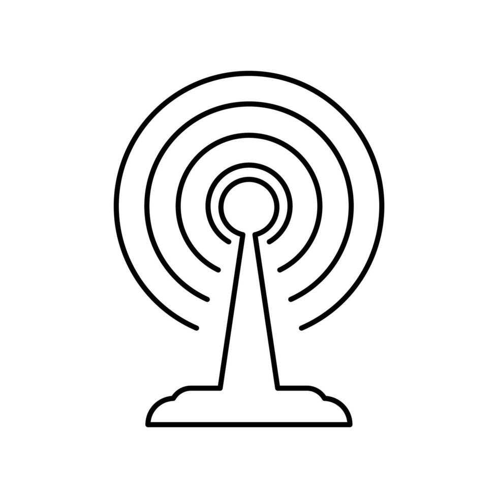 broadcast concept line icon. Simple element illustration. broadcast concept outline symbol design. vector