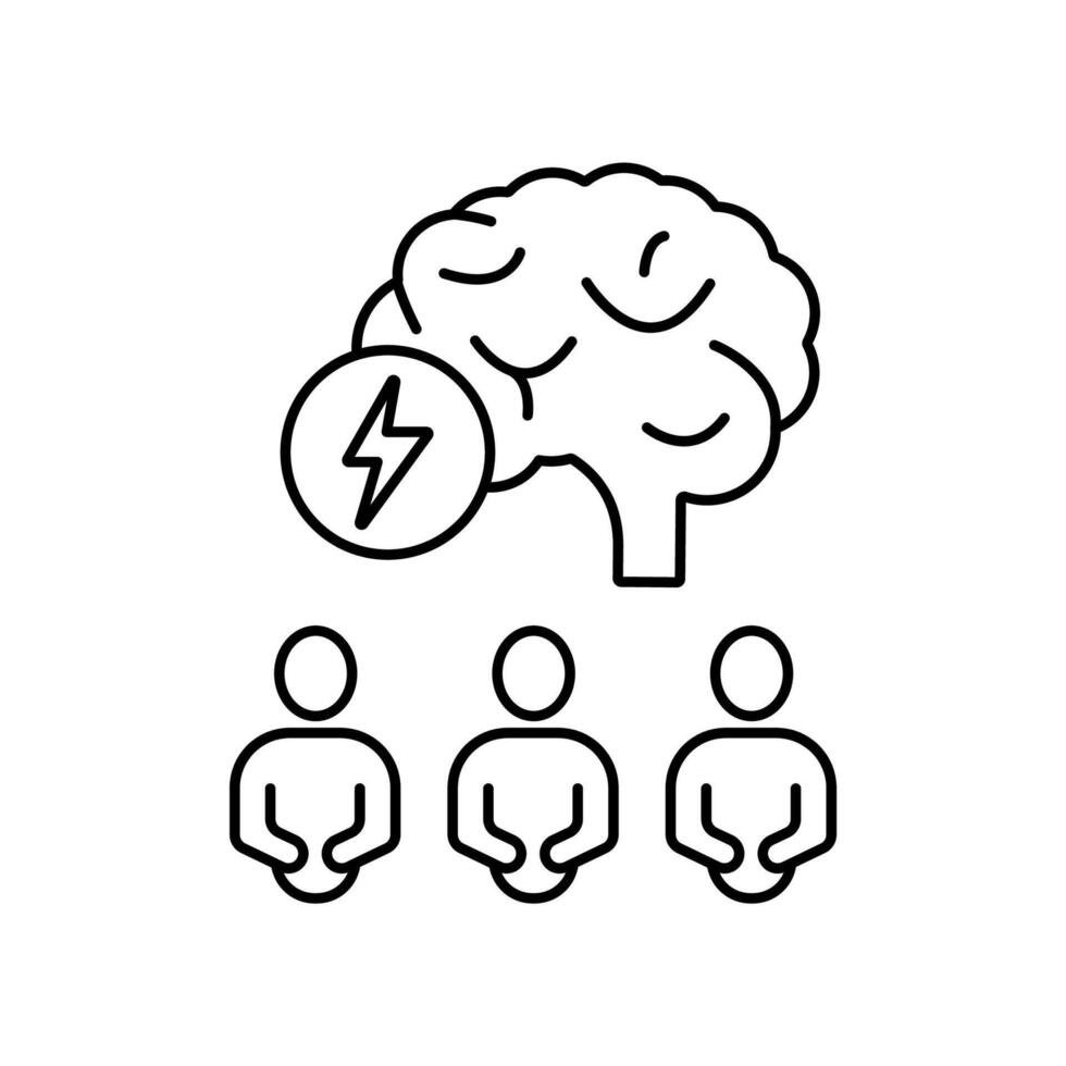 brainstorm concept line icon. Simple element illustration. brainstorm concept outline symbol design. vector