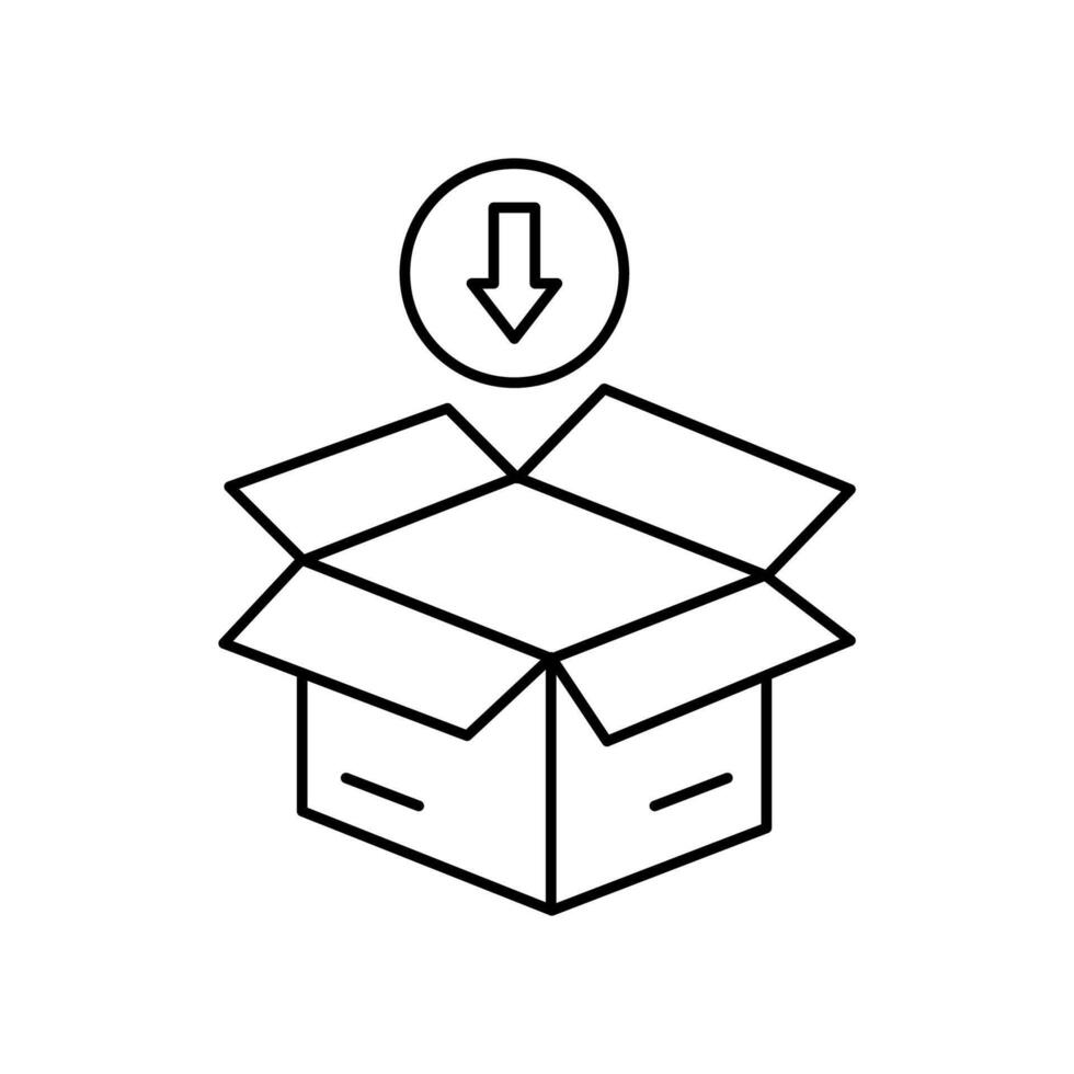 packaging concept line icon. Simple element illustration. packaging concept outline symbol design. vector