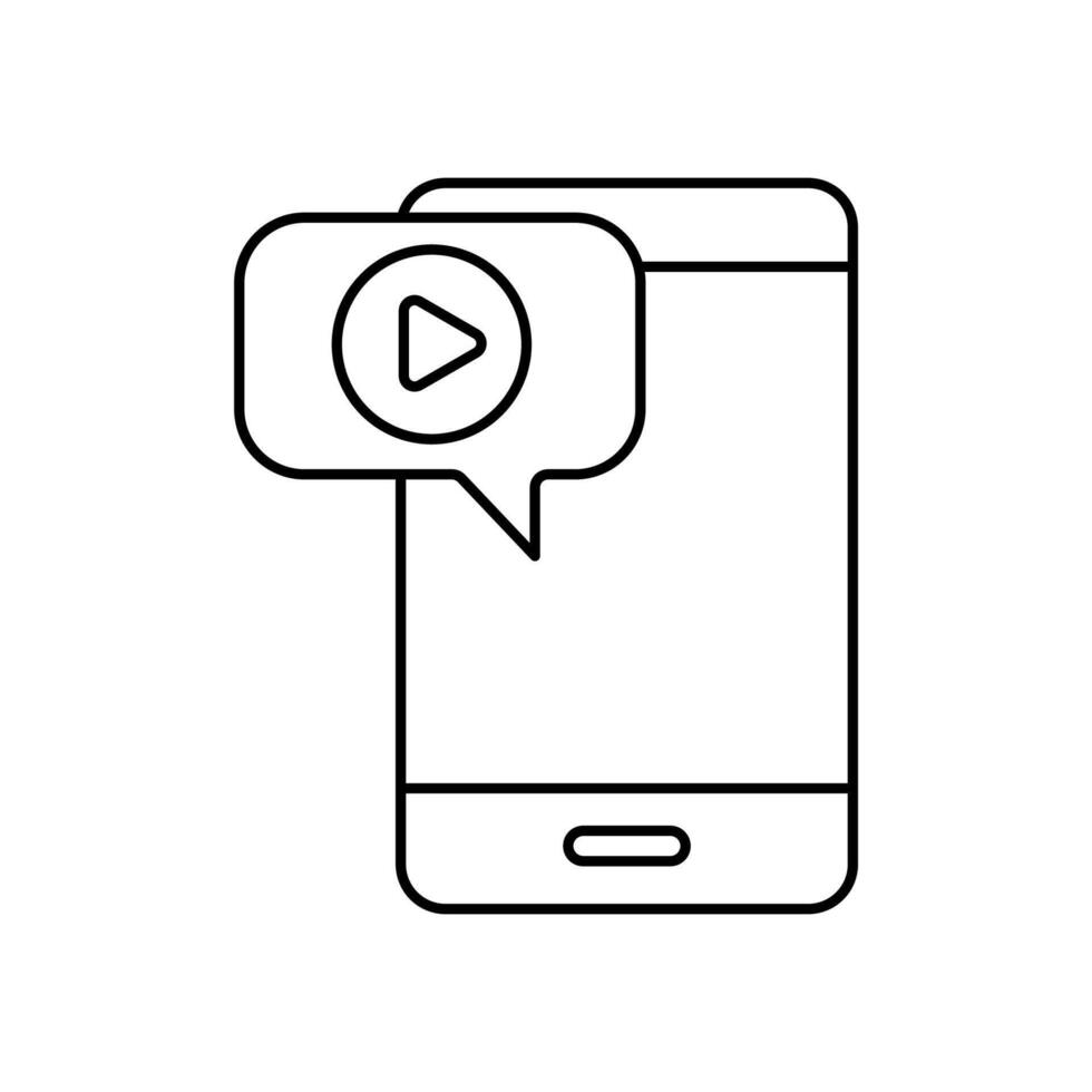 mobile concept line icon. Simple element illustration. mobile concept outline symbol design. vector