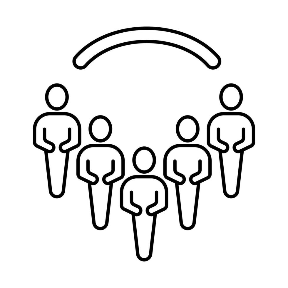 people concept line icon. Simple element illustration. people concept outline symbol design. vector