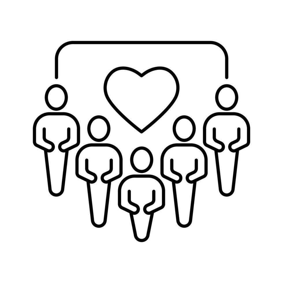 relationship concept line icon. Simple element illustration. relationship concept outline symbol design. vector