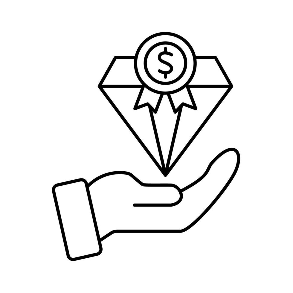 asset concept line icon. Simple element illustration. asset outline symbol design. vector