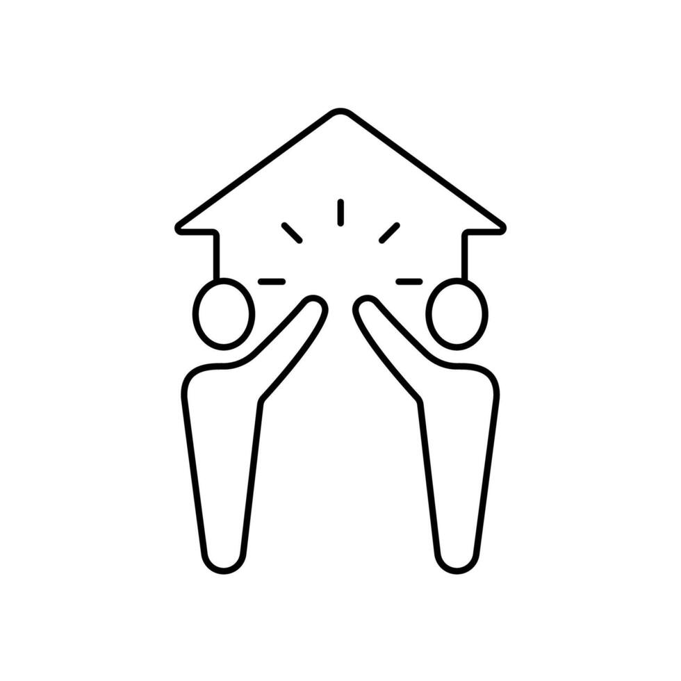 neighborhood concept line icon. Simple element illustration.neighborhood concept outline symbol design. vector