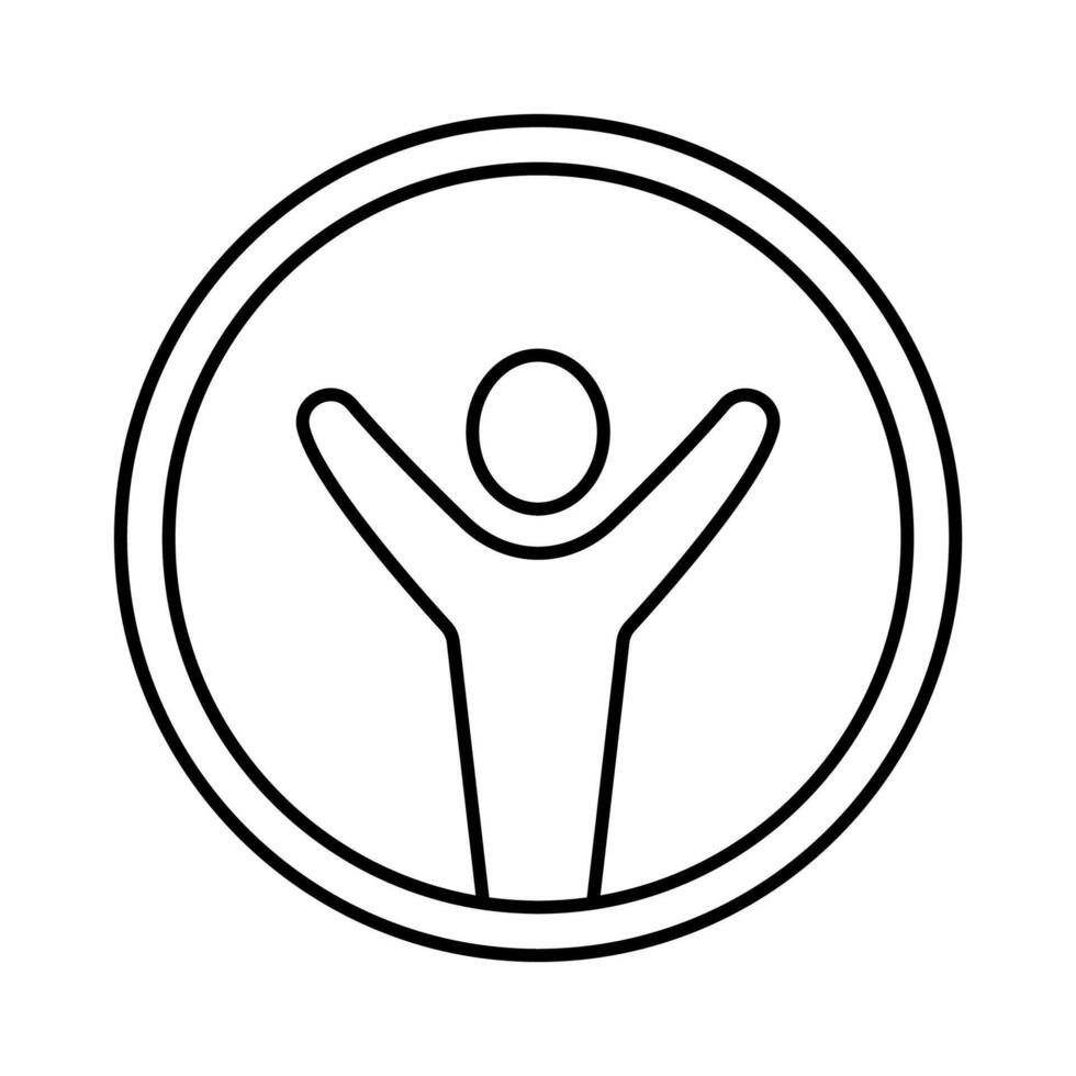 human concept line icon. Simple element illustration. human concept outline symbol design. vector