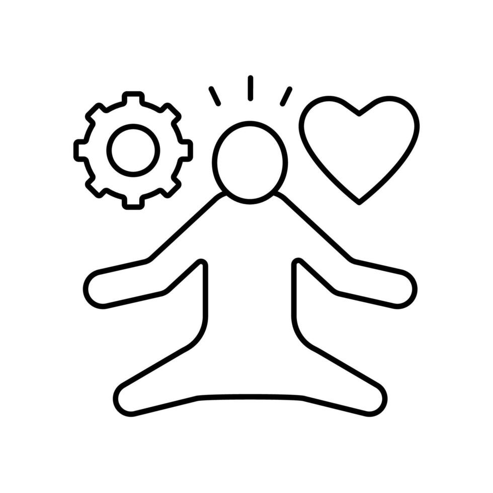 stress management concept line icon. Simple element illustration. stress management concept outline symbol design. vector
