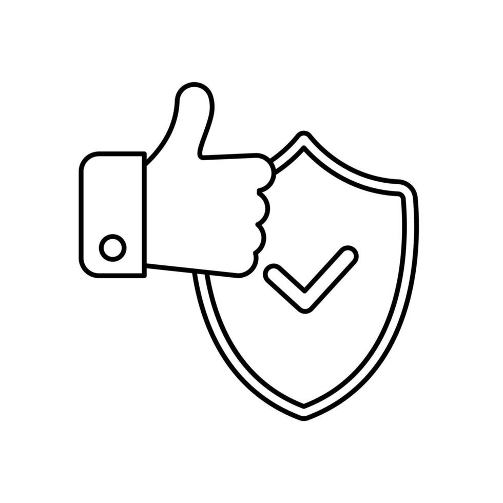 trust concept line icon. Simple element illustration.trust concept outline symbol design. vector