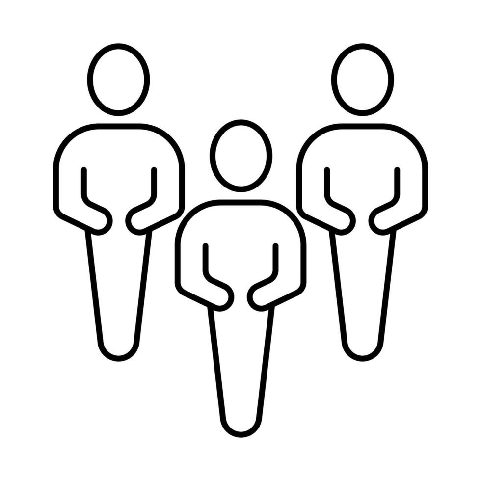community concept line icon. Simple element illustration. community concept outline symbol design. vector
