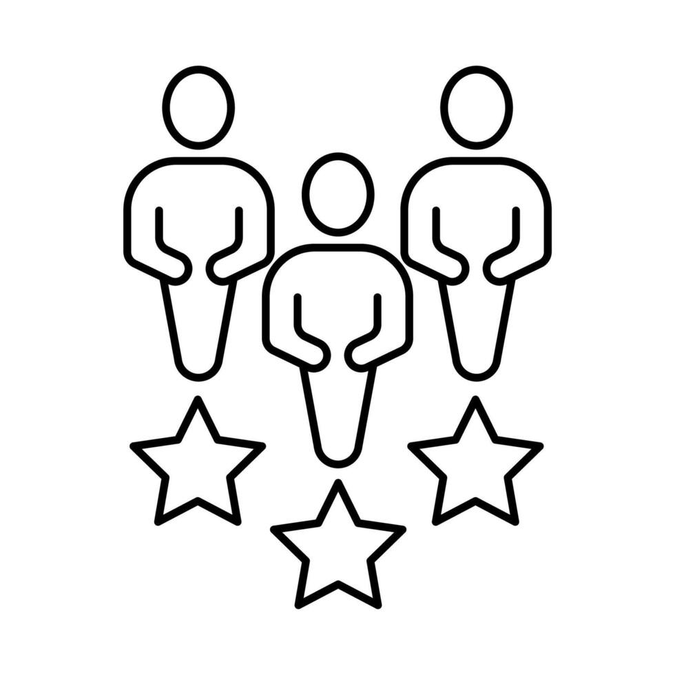 member concept line icon. Simple element illustration. member concept outline symbol design. vector