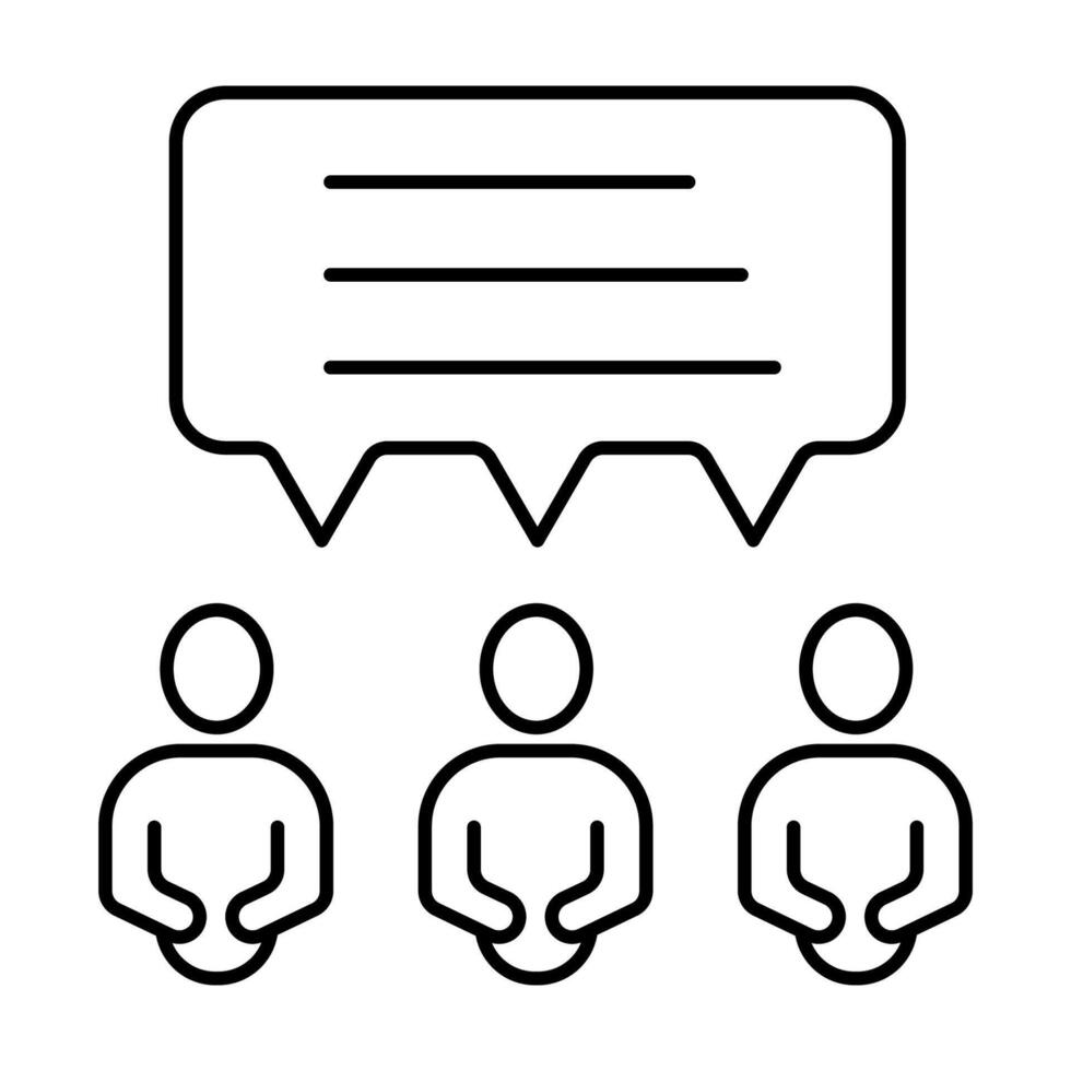 discussion concept line icon. Simple element illustration. discussion concept outline symbol design. vector