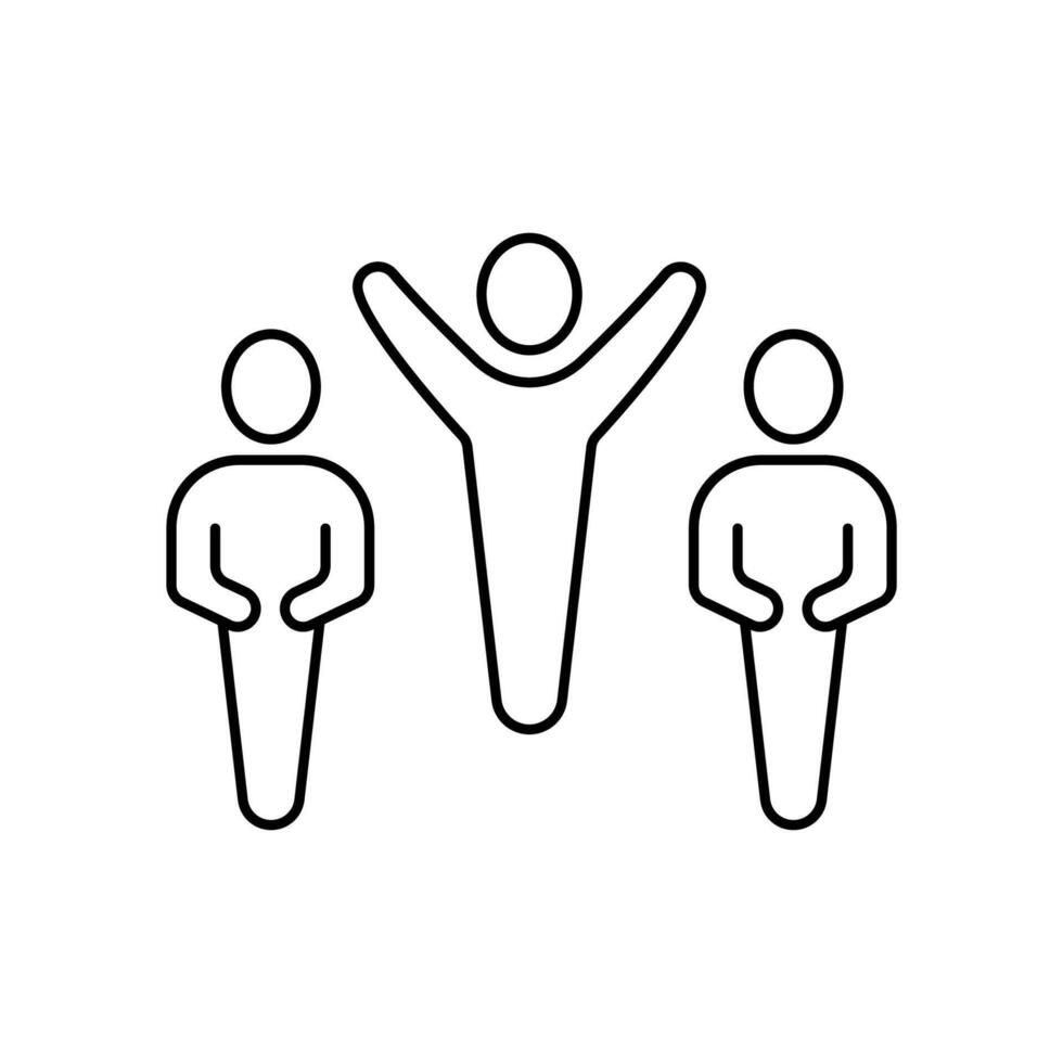 friendship concept line icon. Simple element illustration. friendship concept outline symbol design. vector
