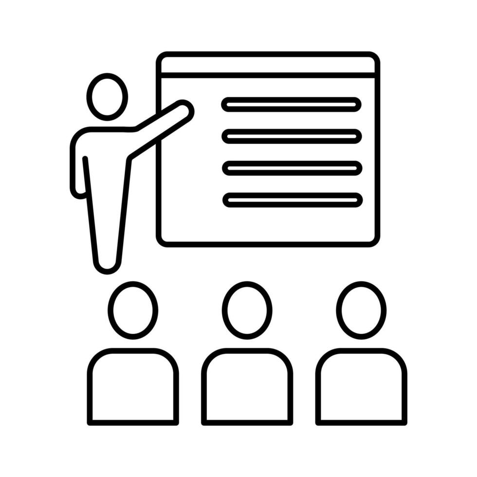 seminar concept line icon. Simple element illustration. seminar concept outline symbol design. vector