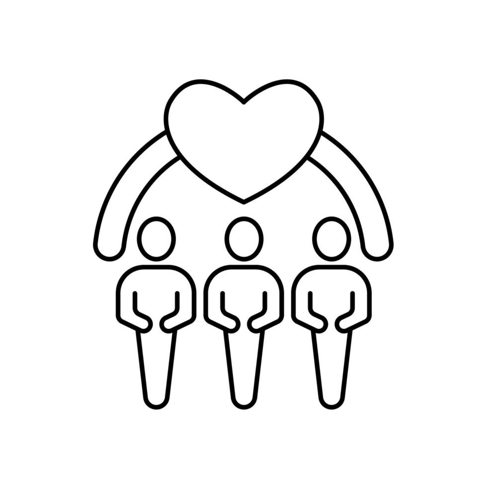 fellowship concept line icon. Simple element illustration. fellowship concept outline symbol design. vector