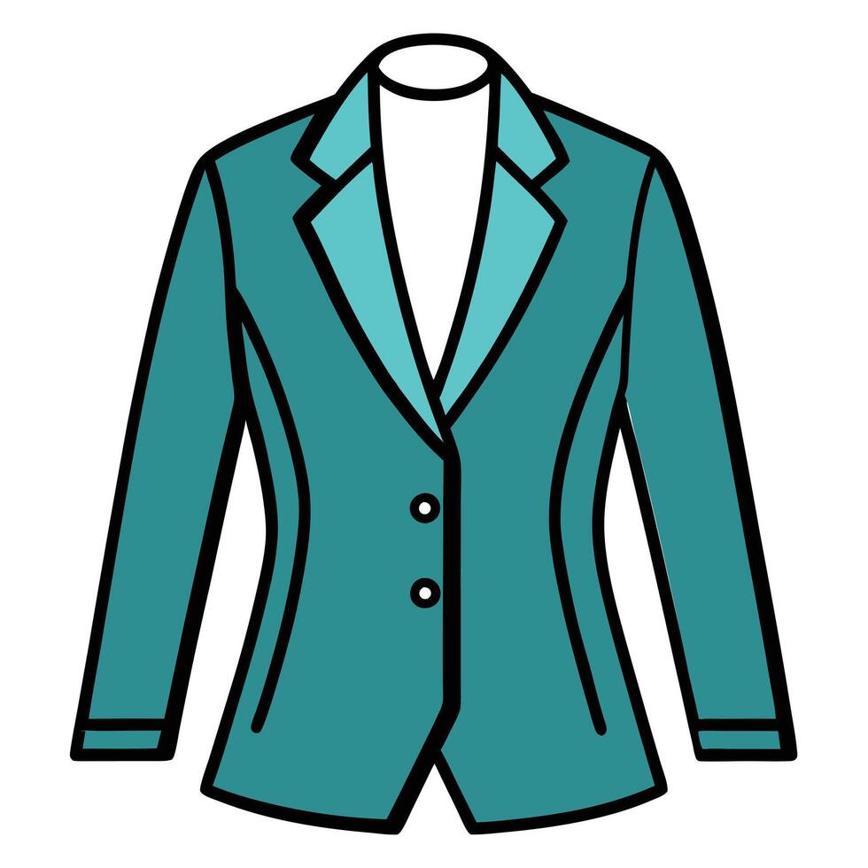 ladies blazer silhouette with a white background.eps vector