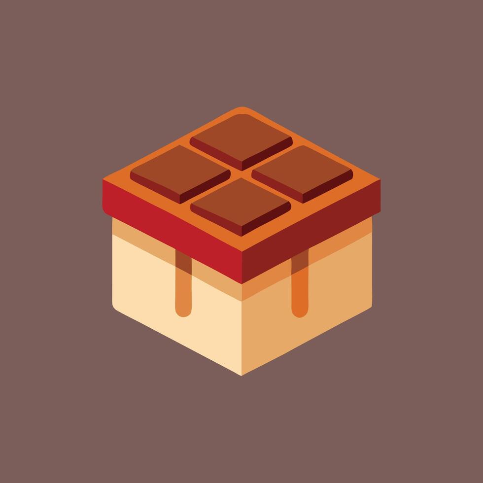 chocolate box icon white background. vector