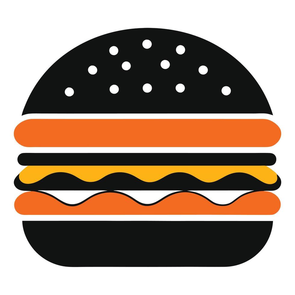 burger silhouette white background1.eps vector