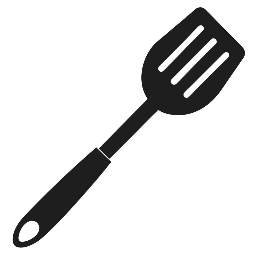spatula silhouette white background.eps vector