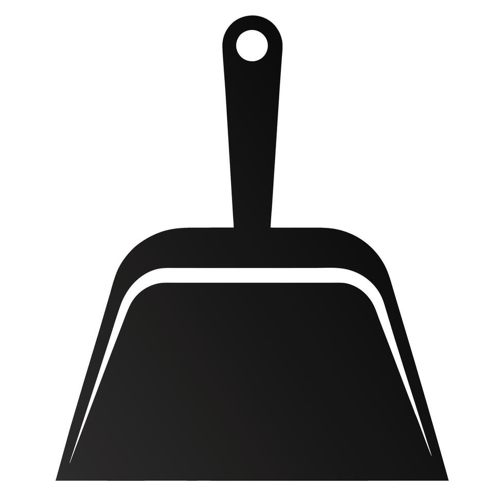 a dustpan silhouette white background.eps vector