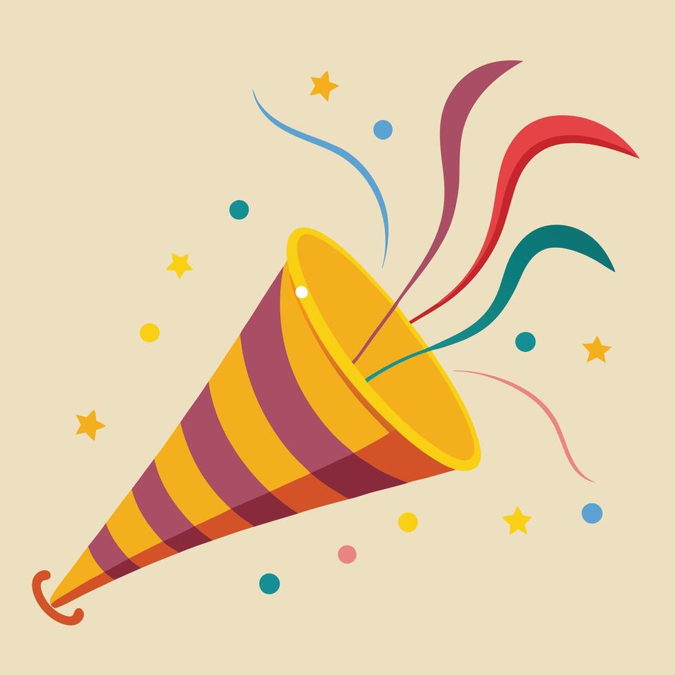 party horn illustration vector