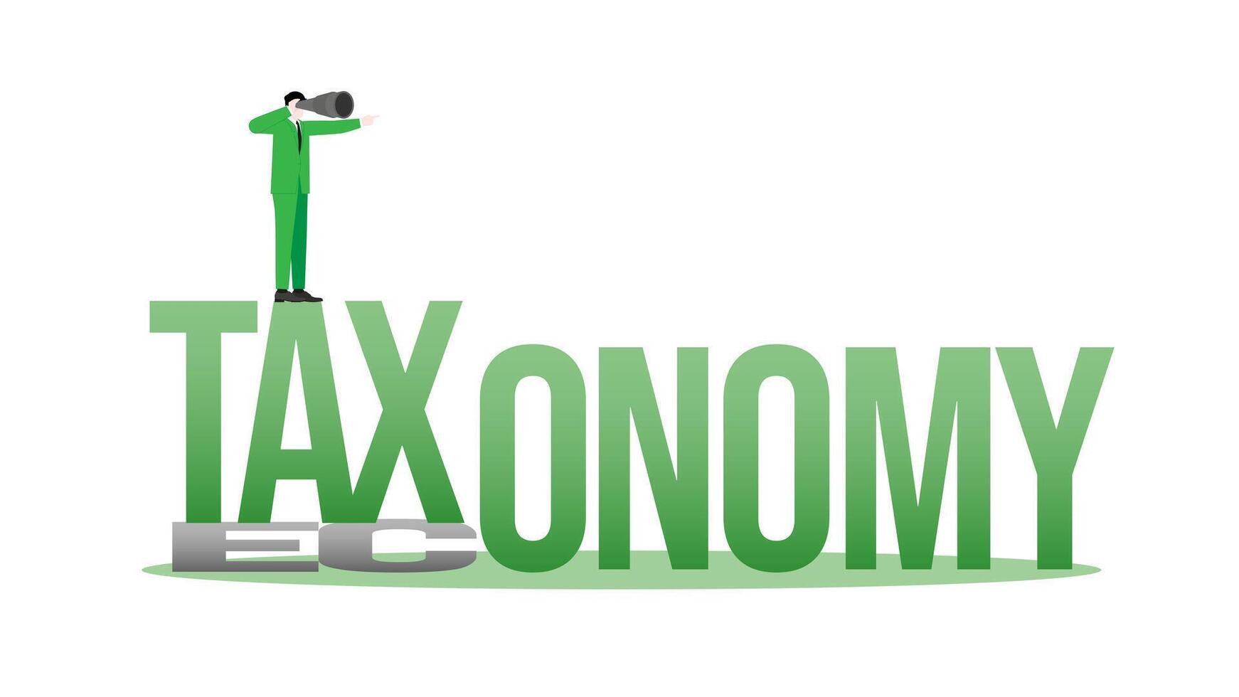 Changing of a new global business policy. Vision businessman on Economy changes to Taxonomy. vector
