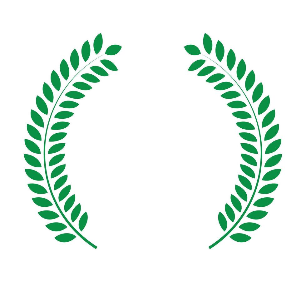 Triumphal wreath of green leaves vector