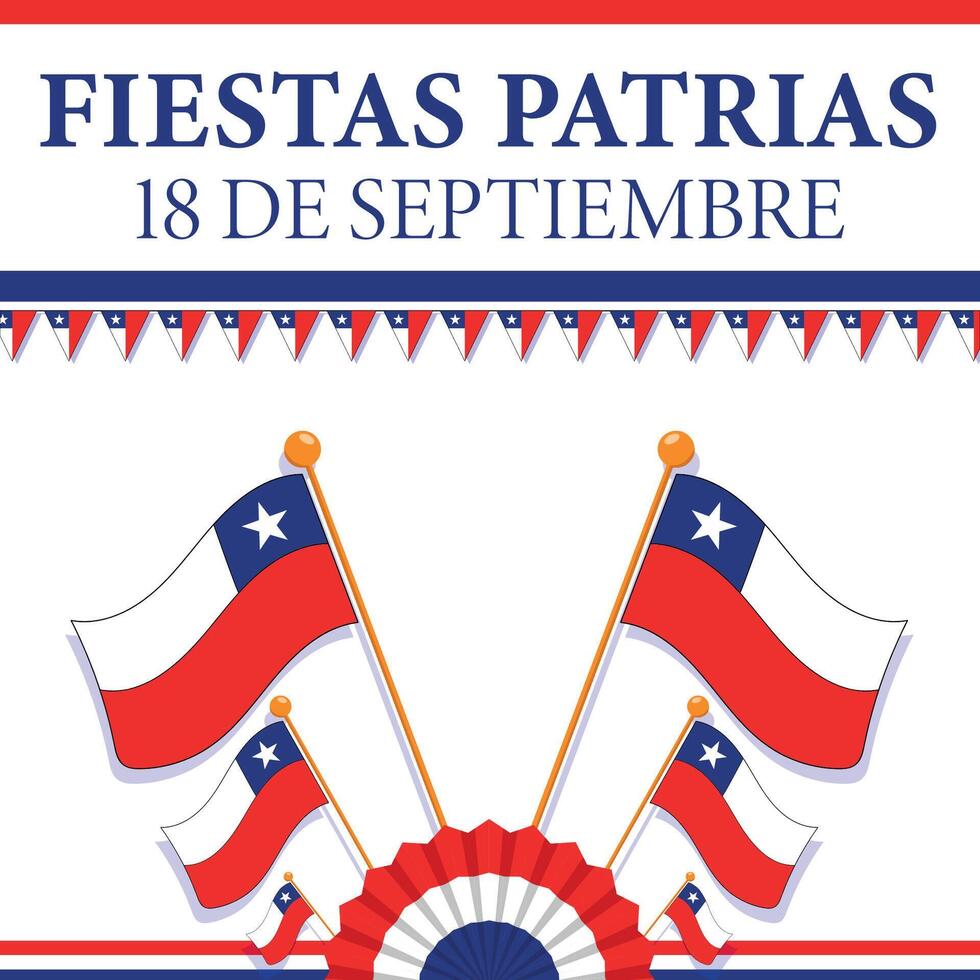 National Holidays Chile vector