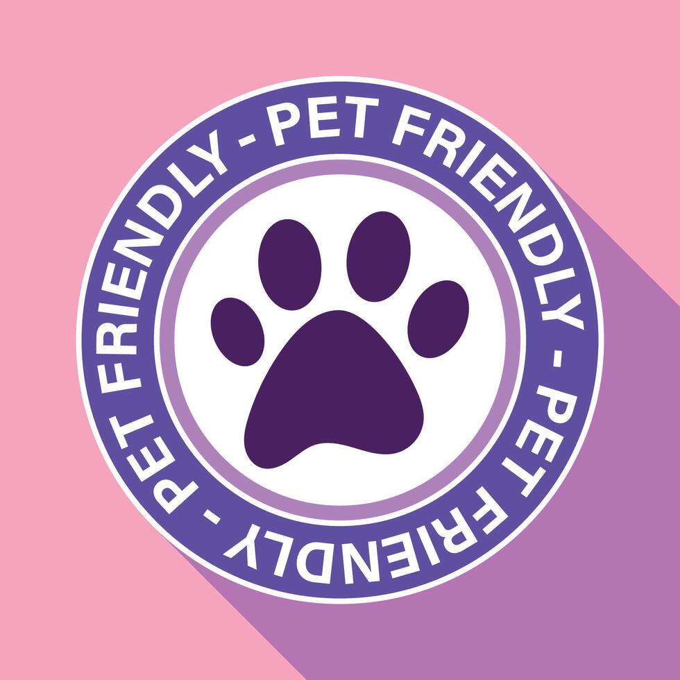 Pet friendly stamp vector