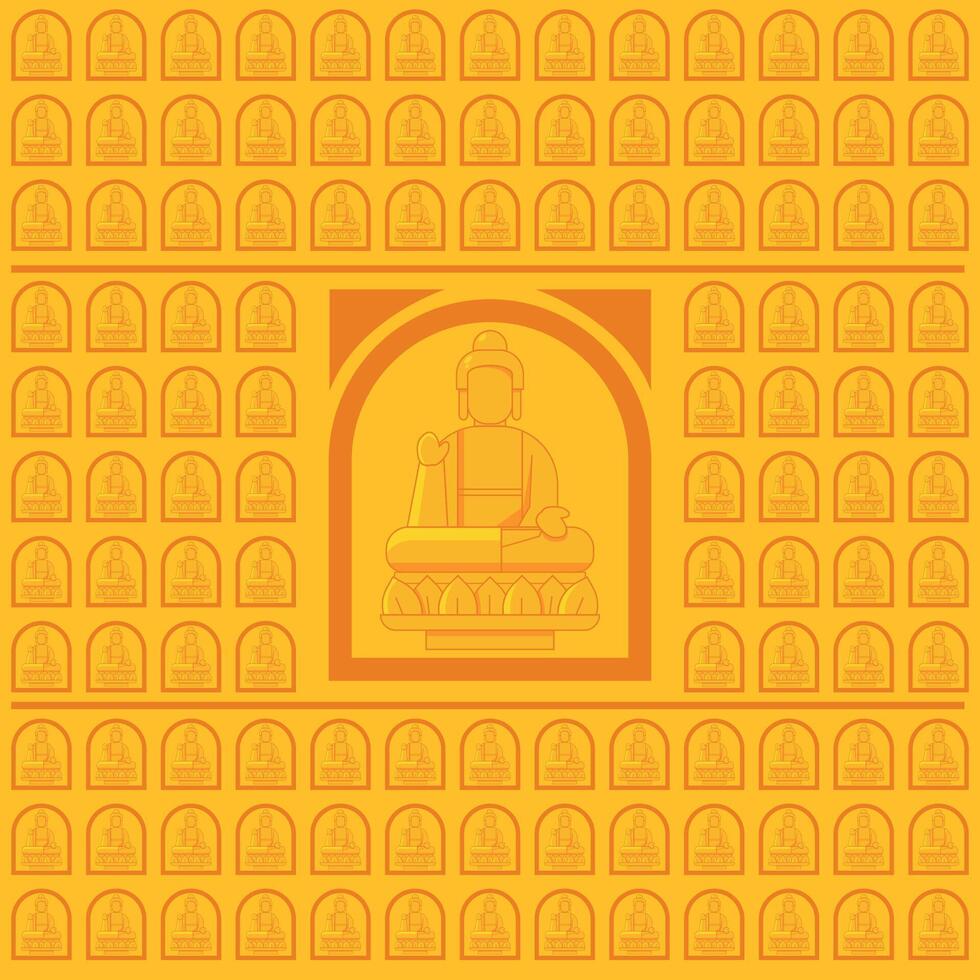 Illustration of golden buddhas vector