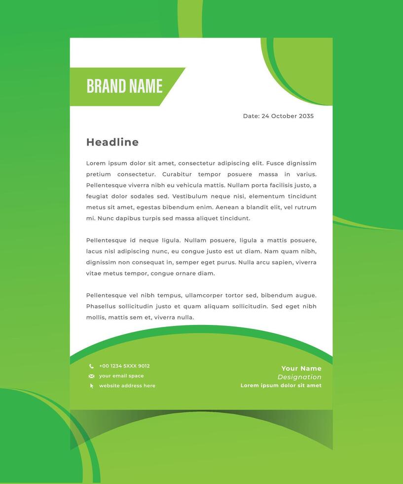 Unique style letter head templates for your Business. vector