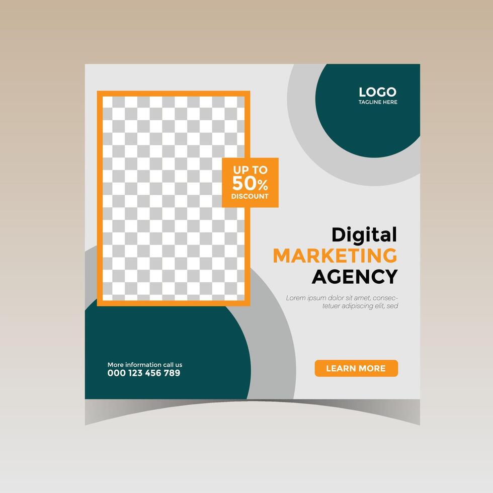 Digital marketing template design vector