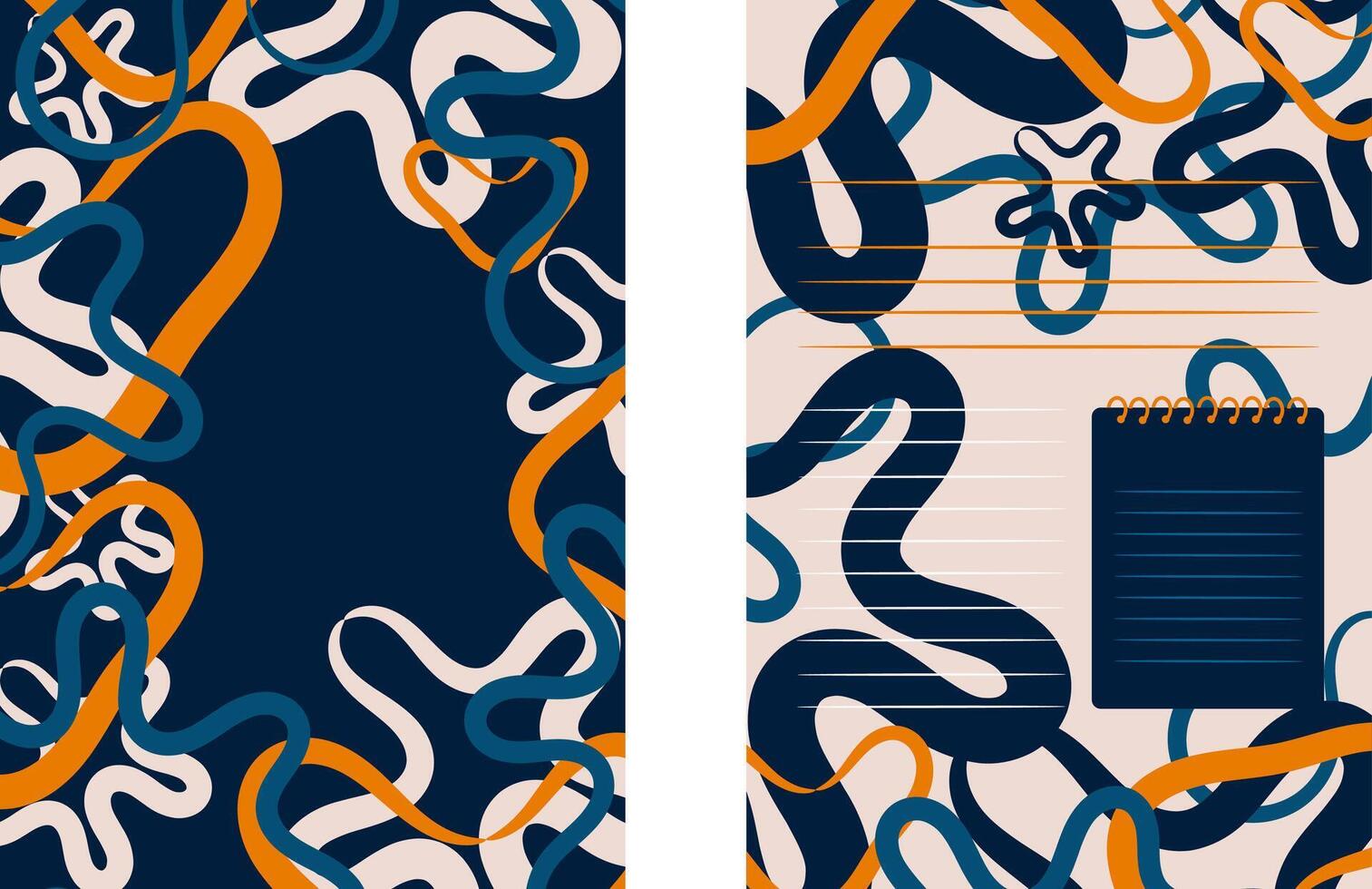 Modern Abstract Composition with a Notebook Element vector