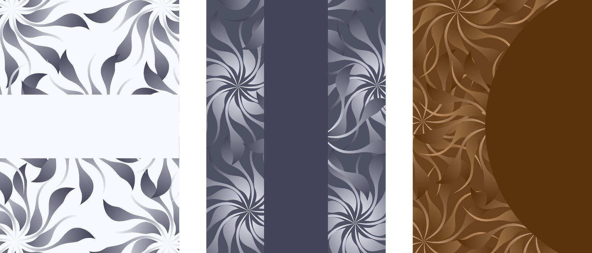 Geometric Floral Designs with Circular Elements vector