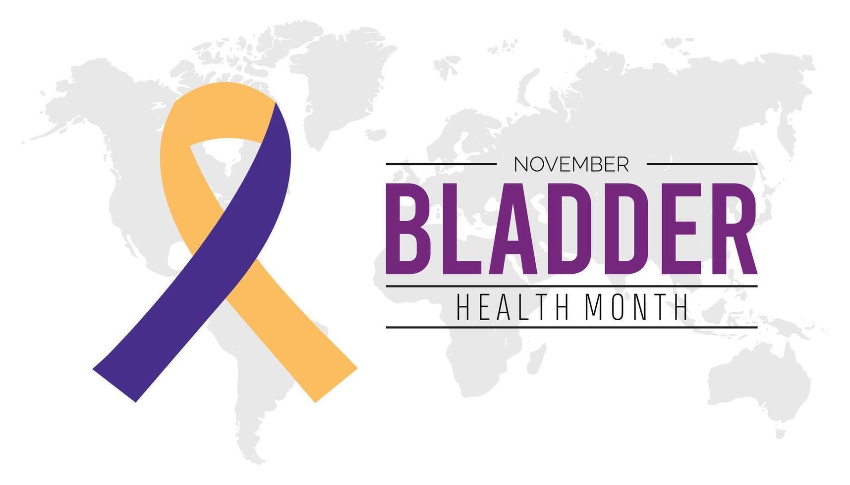 Bladder Health Month is observed every year on November. Medical Healthcare Awareness concept. background, placard, banner template illustration design. vector