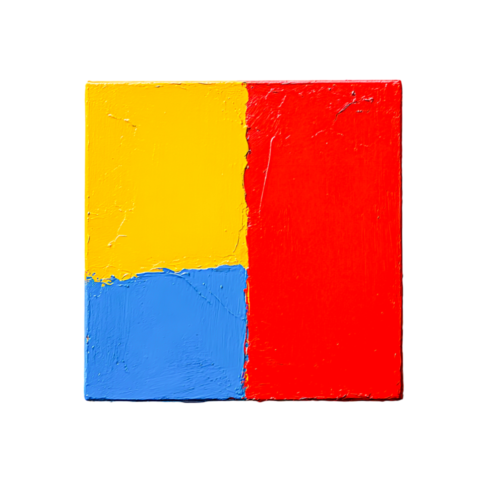 Abstract Colorful Square Painting with Bold Hues png
