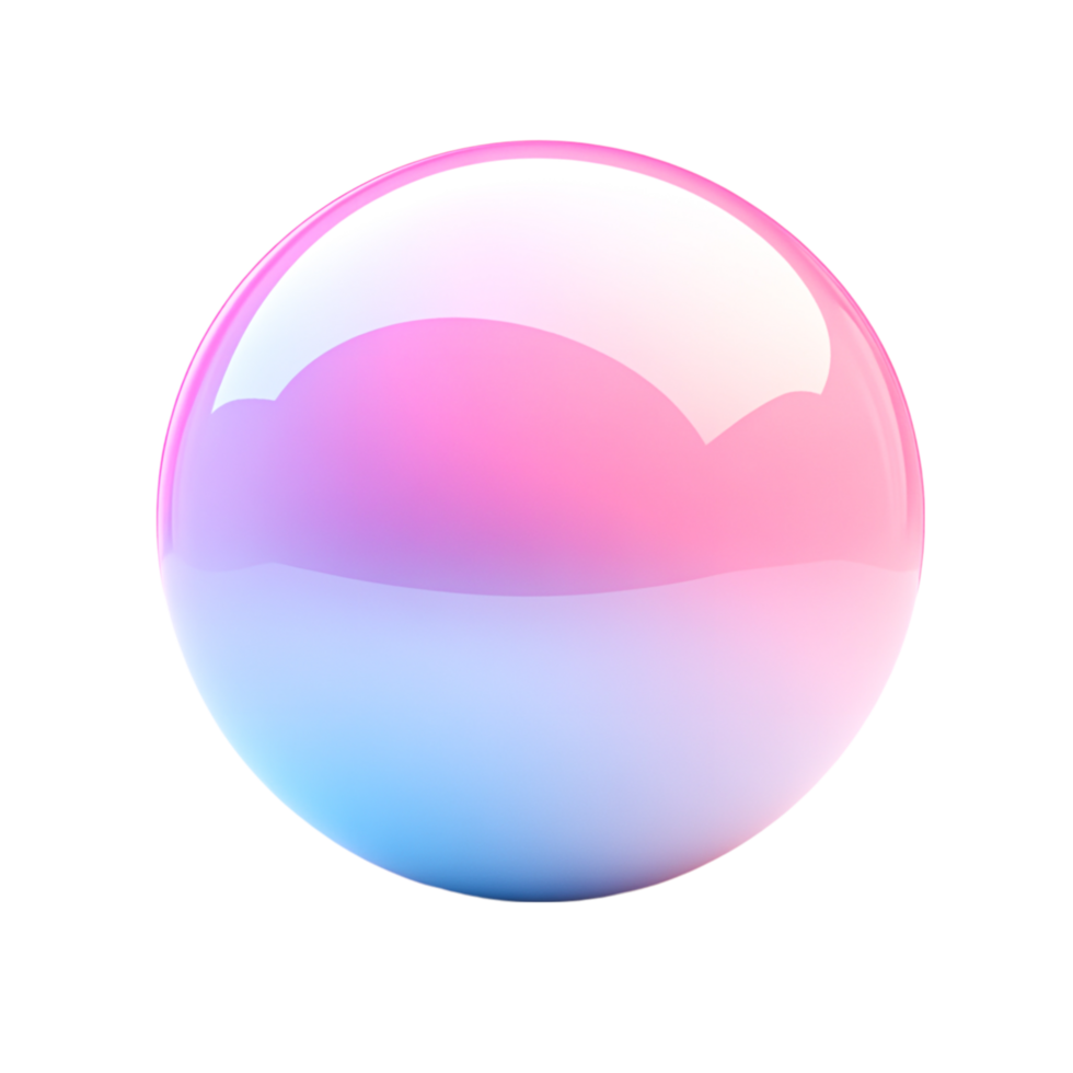 Soft Pastel Gradient Sphere with Smooth Glossy Texture png