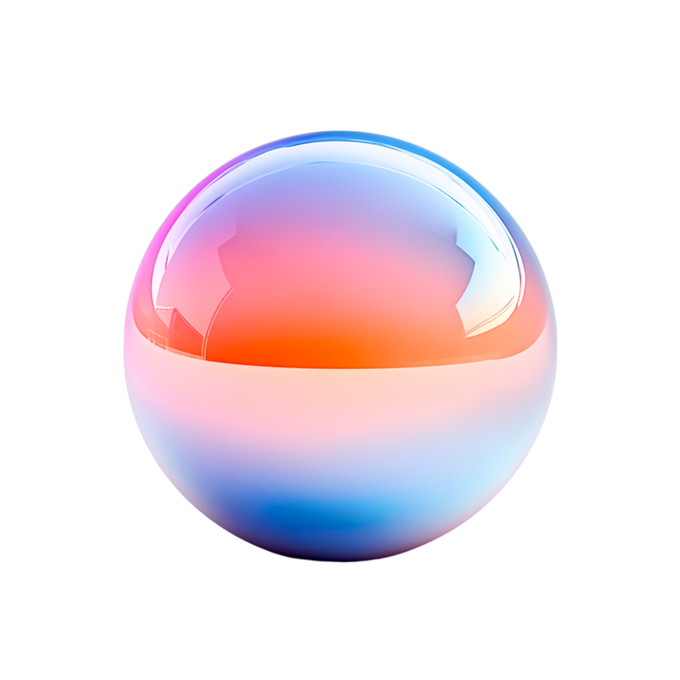 Colorful Gradient Sphere with Smooth Surfaces png