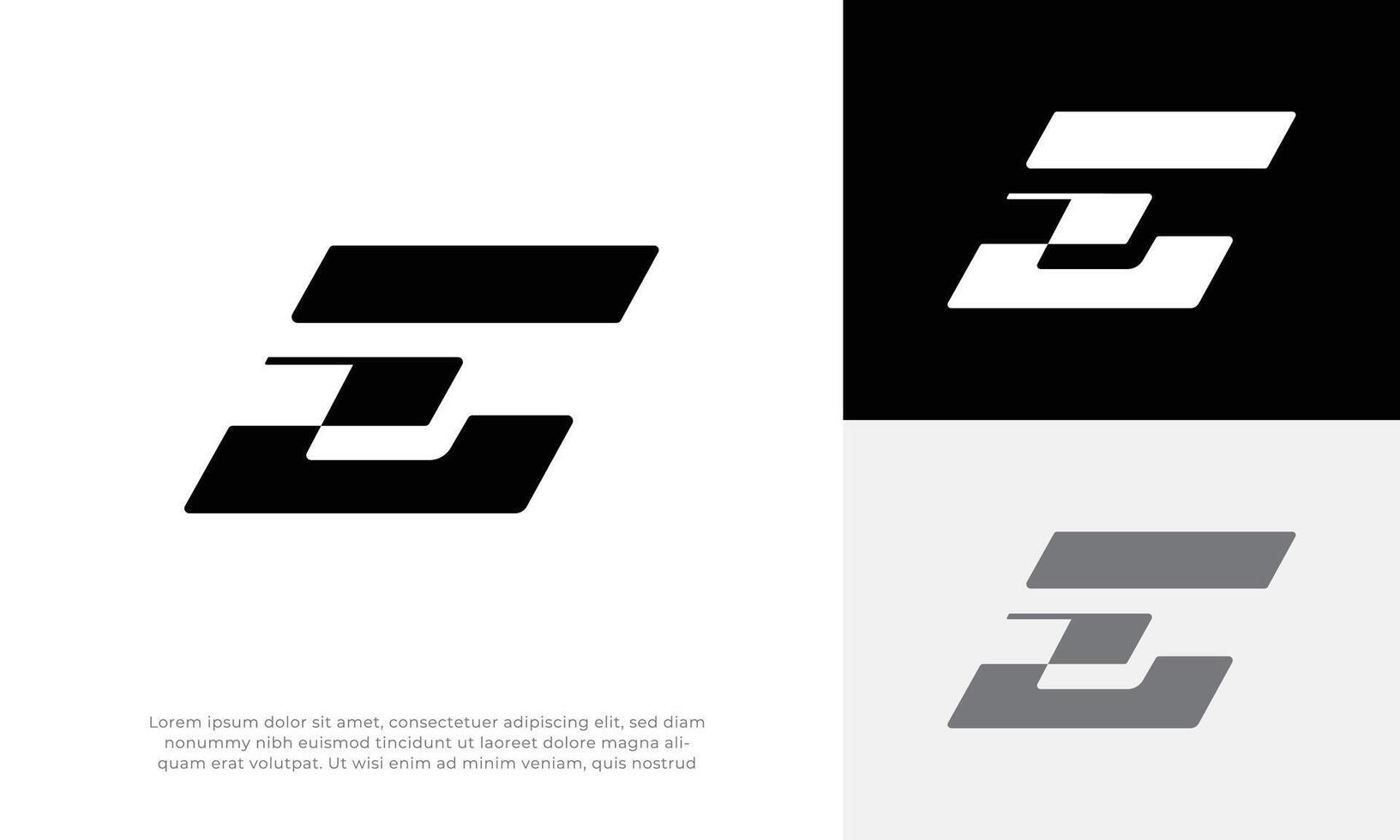 Minimalist E Letter Professional Logo Design Template - Clean and Modern Design vector