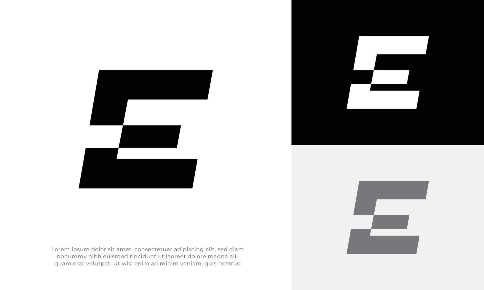 E Letter Logo - Sleek and Minimalist Design vector