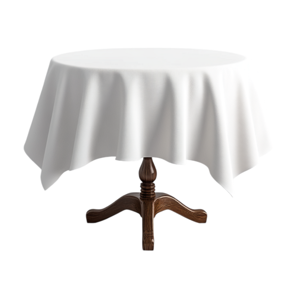 Table cloth on a round table png
