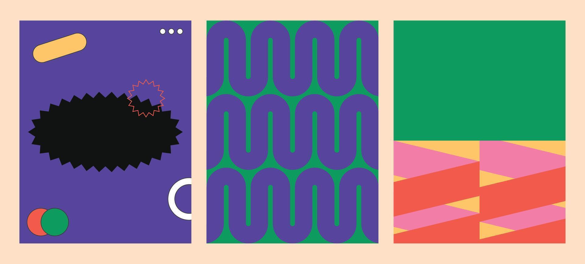 Illustration for poster design template infinite retro brutalism style vector