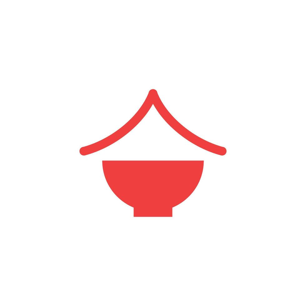 Logo house and bowl with blank background vector